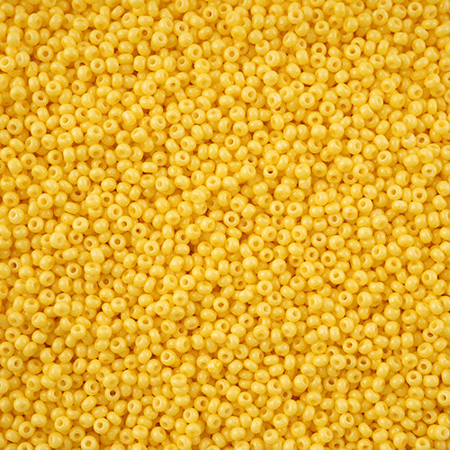 Czech Seed Bead 11/0 Yellow Chalk Dyed Solgel, 43234B