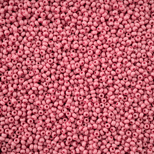 Czech Seed Bead 11/0 Dark Pink Chalk Dyed Solgel, 43238B