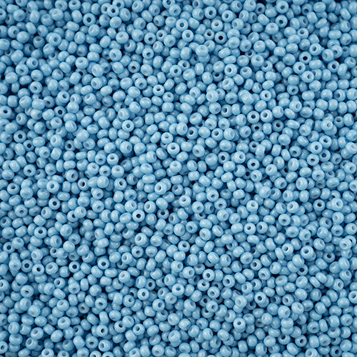 Czech Seed Bead 11/0 Blue Chalk Dyed Solgel, 43244B