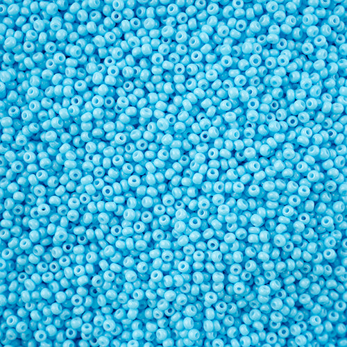 Czech Seed Bead 11/0 Aqua Chalk Dyed Solgel, 43245B