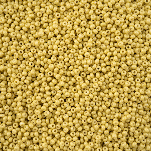 Czech Seed Bead 11/0 Mustard Chalk Dyed Solgel, 43246B