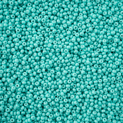 Czech Seed Bead 11/0 Turquoise Chalk Dyed Solgel, 43252B