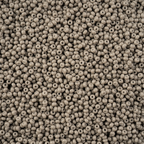 Czech Seed Bead 11/0 Grey Chalk Dyed Solgel, 43255B