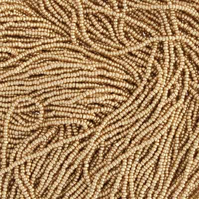 Czech Seed Bead 13/0 Cut Metallic Gold Terra Strung, 1072SH