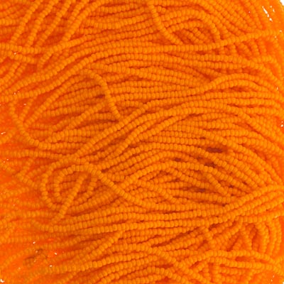 Czech Seed Bead 13/0 Cut Opaque Light Orange Strung, 29305SH