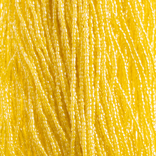 Czech Seed Bead 3Cut 10/0 Crystal/Yellow Strung, 2300