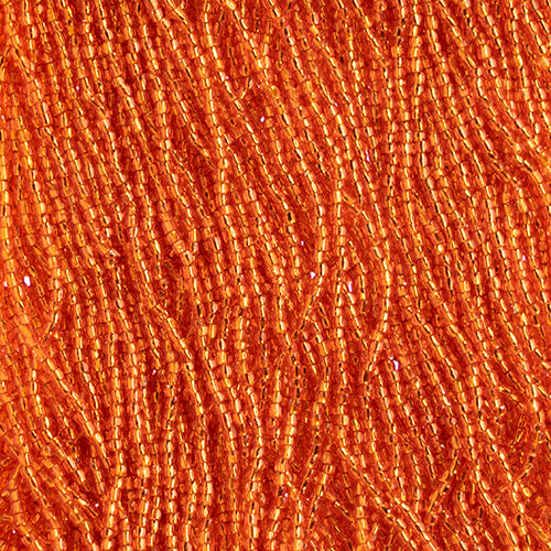 Czech Seed Beads 3Cut 12/0 S/L Orange Strung, 1845