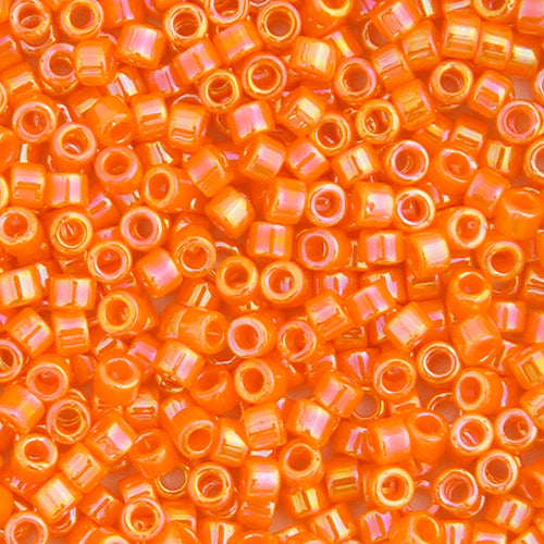 Delica 11/0 RD Orange Mandarin Opaque AB, 1573V