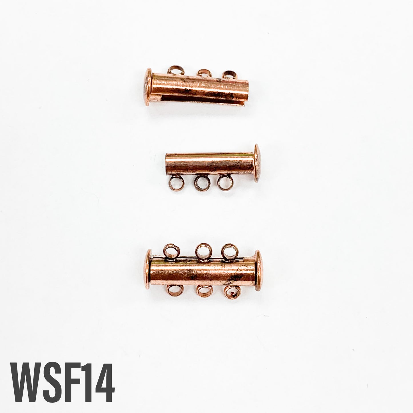 Slide Lock Clasp 3 Strand - Dark Copper Colour