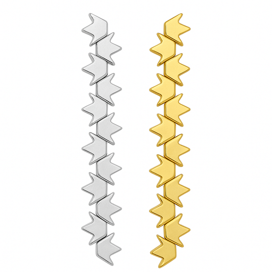 Hematite Crown Shape Bead Strands 8mm