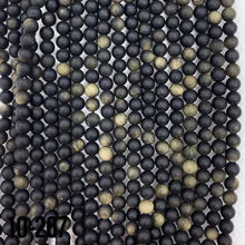 Matte Golden Obsidian Natural Stone Beads