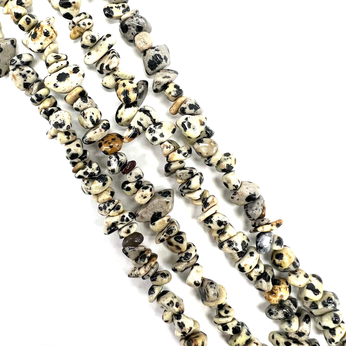 Dalmation Jasper Natural Stone Chips Strand