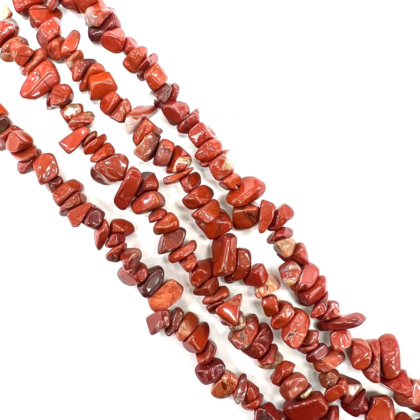 Red Jasper Natural Stone Chips Strand