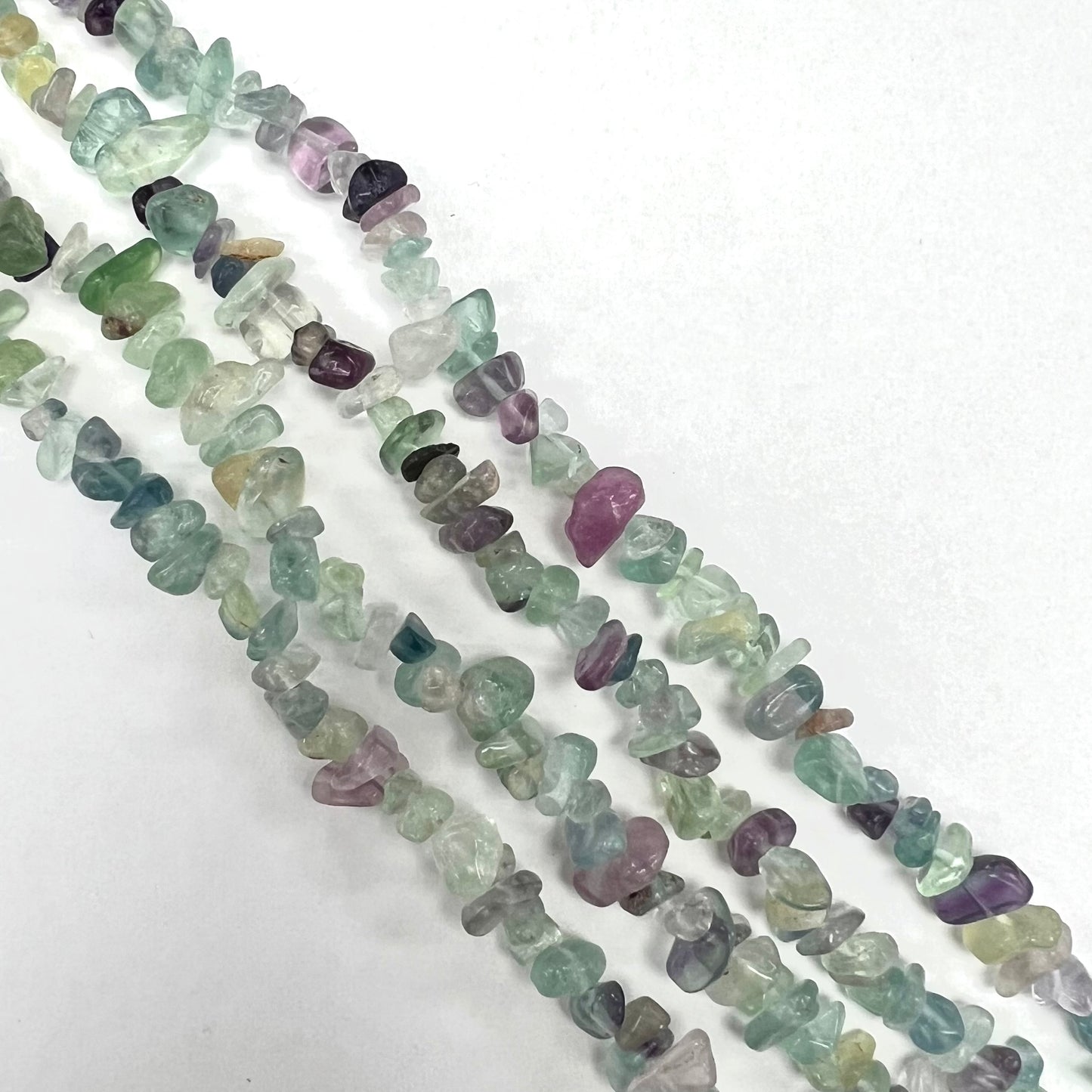 Fluorite Natural Stone Chips Strand