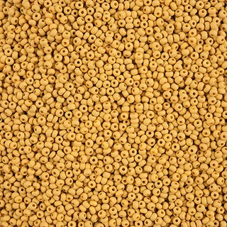 Czech Seed Beads 10/0 PermaLux Dyed Chalk Yellow-Brown Matt, 42124