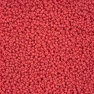 Czech Seed Beads 10/0 PermaLux Dyed Chalk Red Matt, 42129