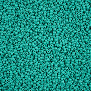 Czech Seed Beads 10/0 PermaLux Dyed Chalk Sea Green Matt , 42105