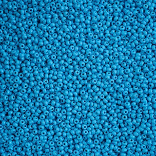 Czech Seed Beads 10/0 PermaLux Dyed Chalk Dark Turquoise Matt, 42140