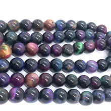 Rainbow Tigers Eye (Dyed) 8mm Natural Stone Beads