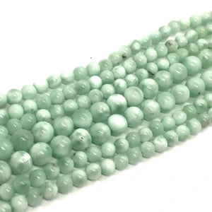 Green Angelite Natural Stone Beads