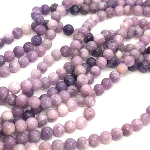 Purple Micca 8mm Natural Stone Beads