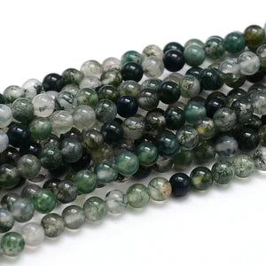 Moss Agate Natural Stone Beads