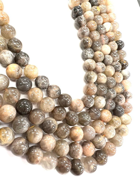 Golden Grey Moonstone Natural Stone Beads