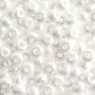 CZECH SEEDBEAD 2/0 LUSTER WHITE, 044