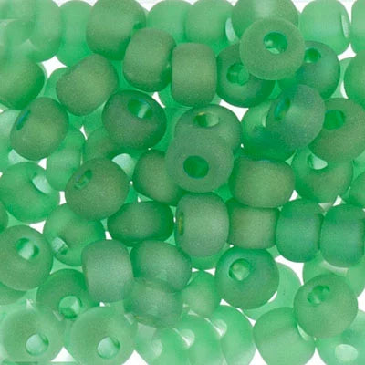 CZECH SEEDBEAD 2/0 TR.LT.GREEN AB MATT, 063