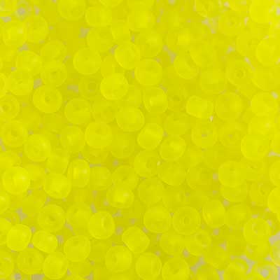 Czech Seed Bead 6/O Trans Neon Yellow, 091V