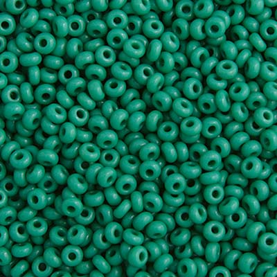 Czech Seed Bead 10/0 Opaque Dark Green, 008