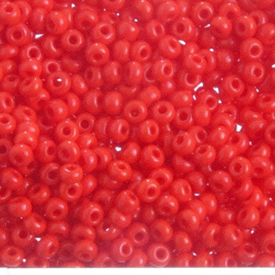 Czech Seed Bead 10/0 Opaque Light Red, 009