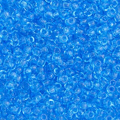 Czech Seed Bead 10/0 Transparent Light Aqua, 018