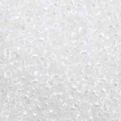 Czech Seed Bead 10/0 Transparent Iris Crystal, 021