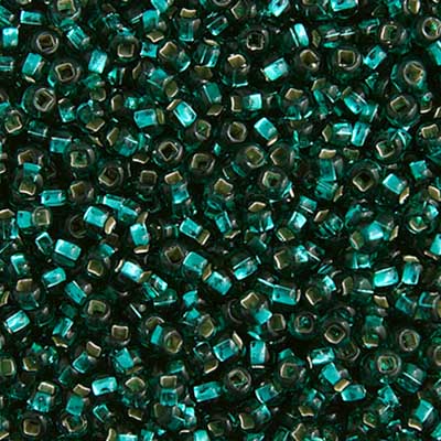 Czech Seed Bead 10/0 S/L Teal Green, 027