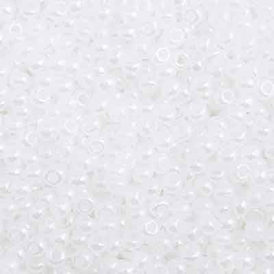 Czech Seed Bead 10/0 Opaque Pearl White, 031