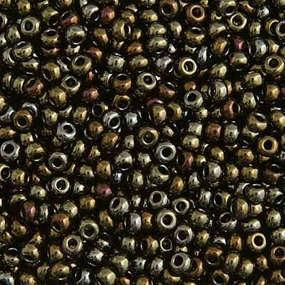 Czech Seed Bead 10/0 Opaque Iris Brown, 033