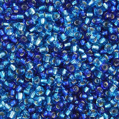 Czech Seed Bead 10/0 Aqua Mix S/L, 037