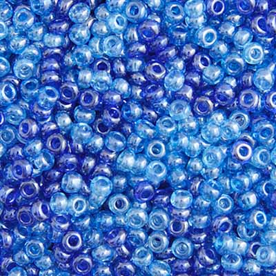 Czech Seed Bead 10/0 Aqua Mix Luster, 042