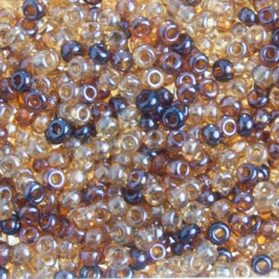 Czech Seed Bead 10/0 Topaz Mix Luster, 044