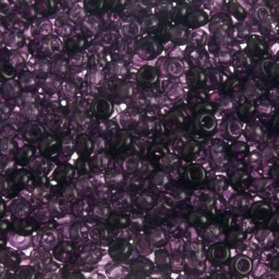 Czech Seed Bead 10/0 Transparent Amethyst Mix, 049