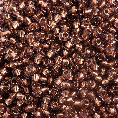 Czech Seed Bead 10/0 Amethyst/Copperline, 054