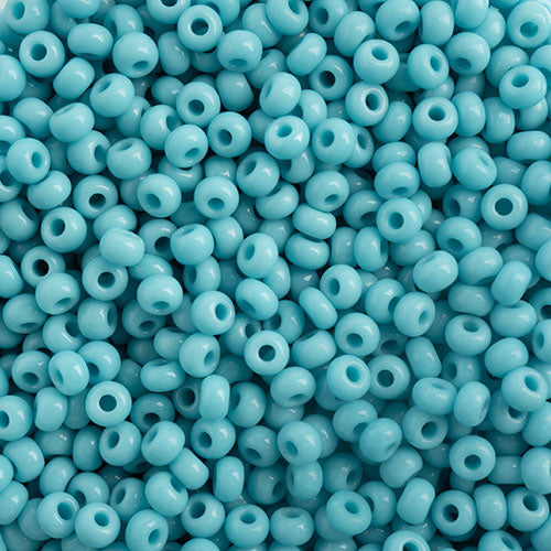 Czech Seed Bead 10/0 Opaque Turquoise Blue, 080