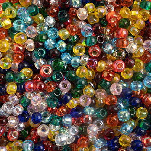 Czech Seed Bead 10/0 Transparent Multi, 086