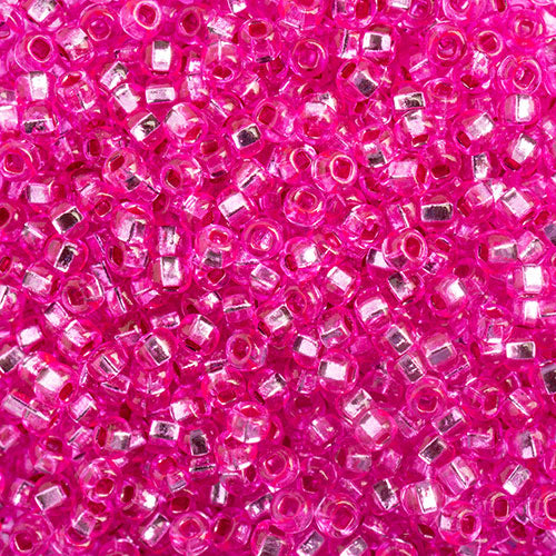 Czech Seed Bead 10/0 S/L Dyed Fuchsia, 087