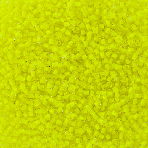 Czech Seed Bead 10/0 Crystal C/L Neon Yellow, 108