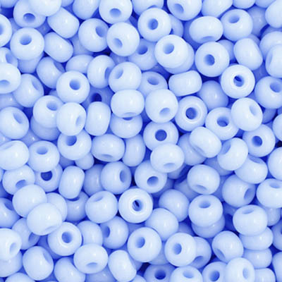 Czech Seed Bead 11/0 Opaque Powder Blue, 01025V