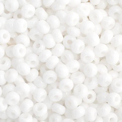 Czech Seed Bead 11/0 Opaque White, 34903V