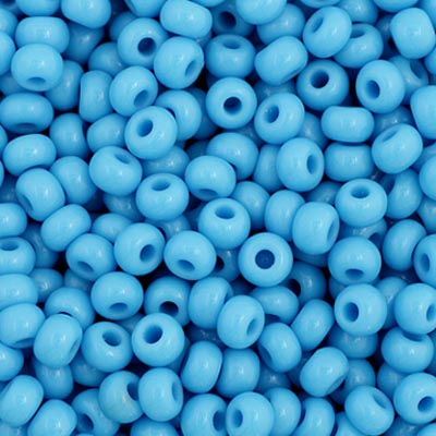 Czech Seed Bead 11/0 Opaque Turquoise Blue, 34905V