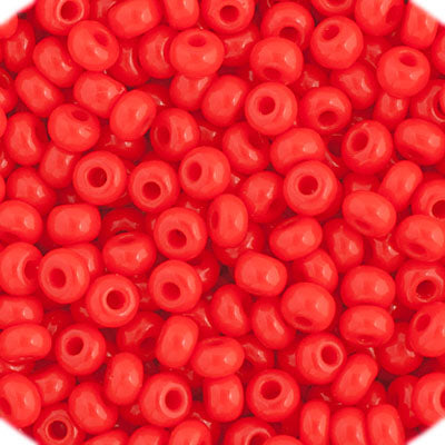 Czech Seed Bead 11/0 Opaque Light Red, 34912V